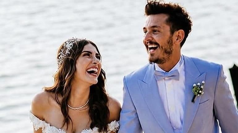 Deniz Baysal ve Barış Yurtçu'nun 2019 yılındaki düğün töreninden bir kare