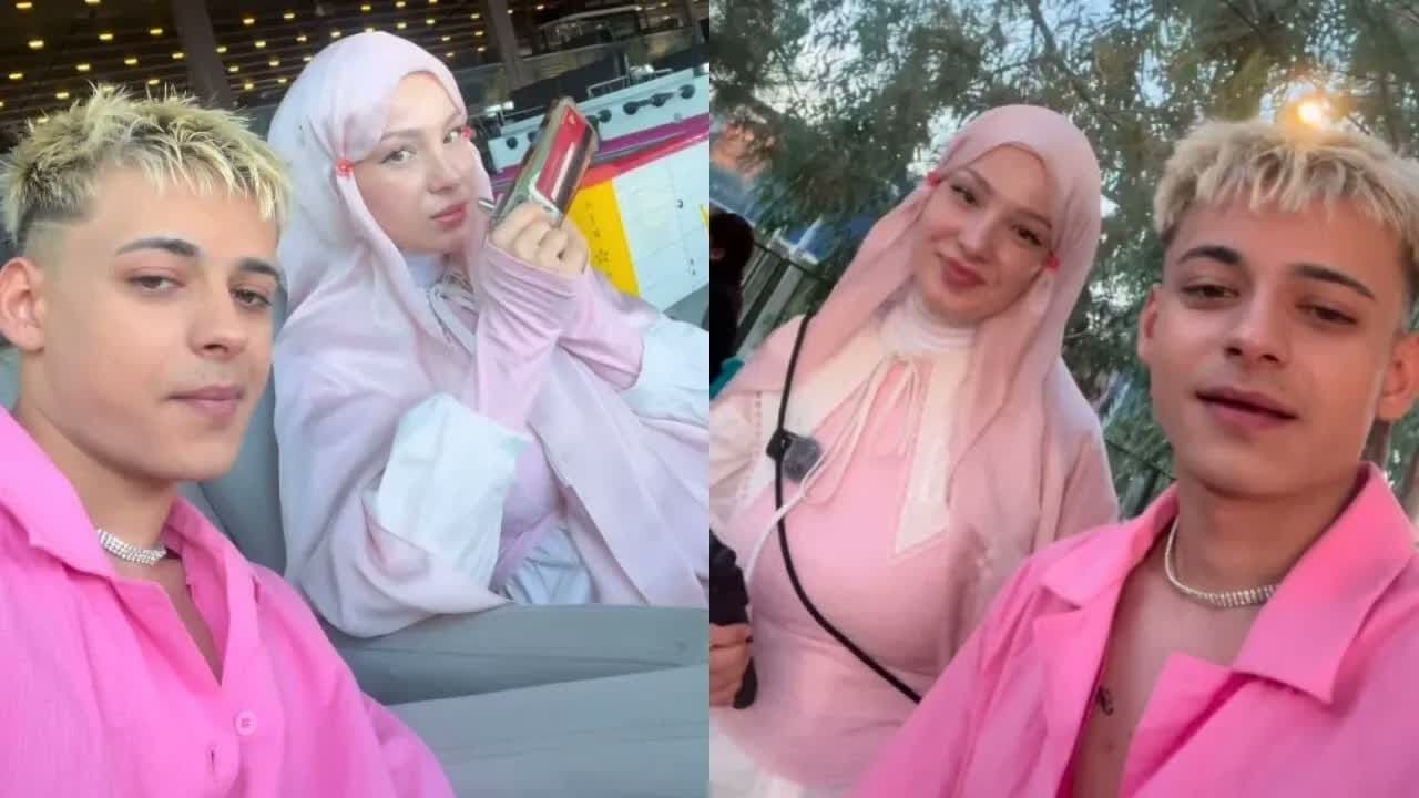 Zebani Efe ve Fatma Soydaş birlikte paylaşım yaparken